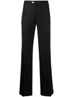 Blumarine pantalon droit à boutons ornés de cristaux - Noir - thumbnail