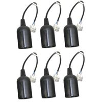 6x Zwarte lamp verhuisfitting E27 6x Zwarte lamp verhuisfitting E27