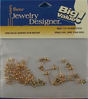 Darice • oorstekers 4mm goud 24st.