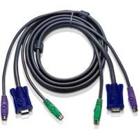 ATEN 10ft PS/2 toetsenbord-video-muis (kvm) kabel Zwart 3 m ATEN 10ft PS/2 toetsenbord-video-muis (kvm) kabel Zwart 3 m