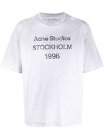 Acne Studios t-shirt en coton à logo imprimé - Gris