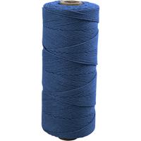Creativ Company Macramé koord, l: 315 m, dikte 1 mm, dunne kwaliteit 12/12, blauw, 220 gr/ 1 bol