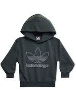 Balenciaga Kids x adidas hoodie Trefoil - Vert - thumbnail