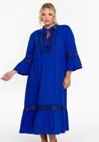 Yoek Jurk met kant MIX | Indigo | Maat 54/56