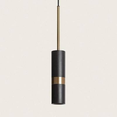 Hanglamp minimalistisch zwart met goud GU10 fitting &apos;Pirozzi&apos;