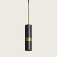 Hanglamp minimalistisch zwart met goud GU10 fitting &apos;Pirozzi&apos;