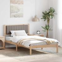 Bedframe met Gevoerd Hoofdgedeelte Taupe 100 x 200 cm