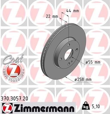 Remschijf Coat Z 370305720