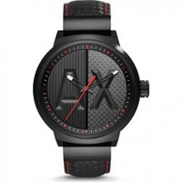 Horlogeband Armani Exchange AX1372 Carbon Zwart 20mm
