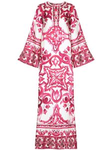 Dolce & Gabbana robe longue à impimé Majolica - Rose