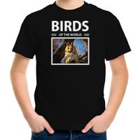 Ransuilen t-shirt met dieren foto birds of the world zwart voor kinderen - thumbnail