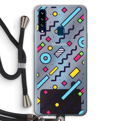 8-bit N°8: Samsung Galaxy A20s Transparant Hoesje met koord