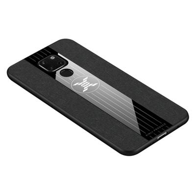 Voor Huawei mate 20 XINLI stiksels doek Textue schokbestendige TPU beschermhoes (zwart)