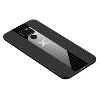 Voor Huawei mate 20 XINLI stiksels doek Textue schokbestendige TPU beschermhoes (zwart)