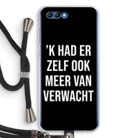 Meer verwacht - Zwart: Honor 10 Transparant Hoesje met koord