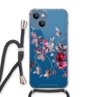 Mooie bloemen: iPhone 13 Transparant Hoesje met koord