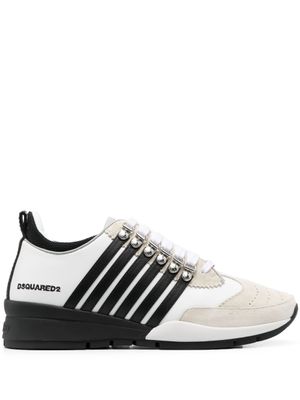 DSQUARED2 baskets Boxer à rayures - Blanc