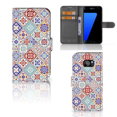 Samsung Galaxy S7 Edge | Bookcase | Tiles Color