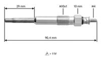 Gloeibougie VALEO, Spanning (Volt)11V, u.a. für Peugeot, Citroën, Fiat - thumbnail