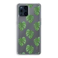 Monstera leaves: Oppo Find X3 Transparant Hoesje