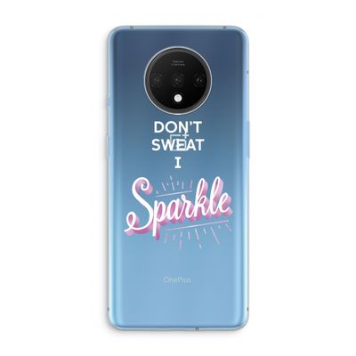 Sparkle quote: OnePlus 7T Transparant Hoesje
