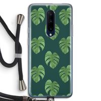 Monstera leaves: OnePlus 7 Pro Transparant Hoesje met koord