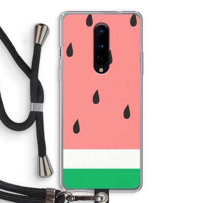 Watermeloen: OnePlus 8 Transparant Hoesje met koord