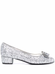 Ferragamo escarpins à paillettes - Argent
