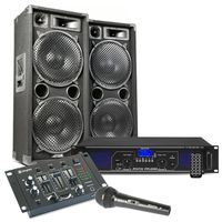 MAX212 DJ set met o.a. speakers, versterker en mixer - 2800W - thumbnail