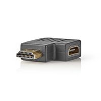 HDMI-Adapter | HDMI-Connector - HDMI Female | Rechts Gehoekt | Zwart - thumbnail