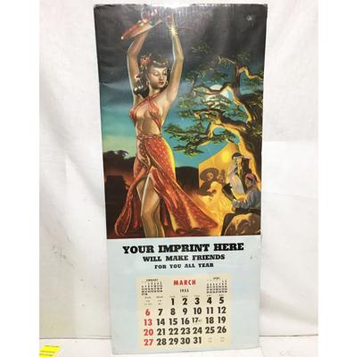 Pin Up Kalender 1955 Verkopersvoorbeeld