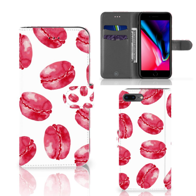 Apple iPhone 7 Plus | 8 Plus | Book Cover | Pink Macarons