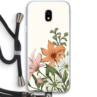Floral bouquet: Samsung Galaxy J3 (2017) Transparant Hoesje met koord