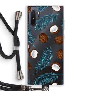 Kokosnoot roze: Samsung Galaxy Note 10 Plus Transparant Hoesje met koord