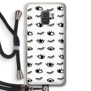 Eye pattern #2: Samsung Galaxy A8 (2018) Transparant Hoesje met koord