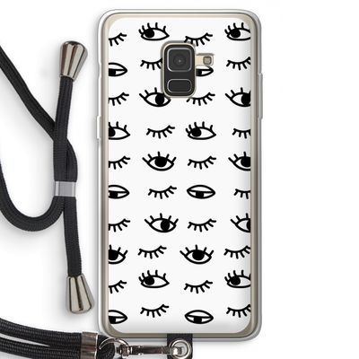 Eye pattern #2: Samsung Galaxy A8 (2018) Transparant Hoesje met koord