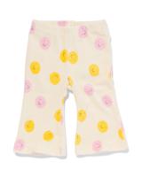 HEMA Babylegging Flared Fit Velours Gezichtje Ecru (ecru)