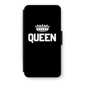 Queen zwart: iPhone 8 Plus Flip Hoesje