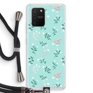 Small white flowers: Samsung Galaxy S10 Lite Transparant Hoesje met koord