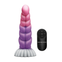 Cloud Rider - Vibrerende Eenhoorn Siliconen Dildo - Paars/Roze - thumbnail