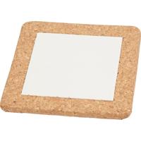 Creativ Company Onderzetter met lijst van kurk, afm 15,5x15,5x1 cm, wit, 10 stuk/ 1 doos Creativ Company Onderzetter met lijst van kurk, afm 15,5x15,5x1 cm, wit, 10 stuk/ 1 doos