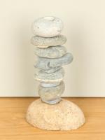 Stenen kaarsenstandaard, 21 cm