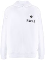 Philipp Plein hoodie en coton à logo imprimé - Blanc - thumbnail