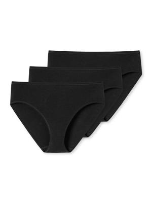 Schiesser - 3p Slip - Cotton Essentials - zwart, Maat:40