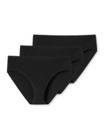 Schiesser - 3p Slip - Cotton Essentials - zwart, Maat:40