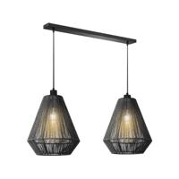 Label51 Eettafel hanglampIbiza van zwart jute - MT-2317