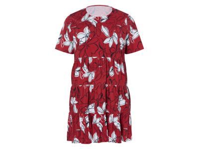 esmara Dames jurk - plus size (Rood/print, XXL (52/54))