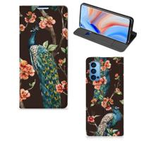 OPPO Reno4 Pro 5G | Hoesje maken | Pauw met Bloemen