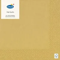 Duni 3-laags tissue servet 33x33cm goud 20 stuks