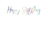 Letterslinger Happy Birthday Holografisch Rainbow - 16x62 cm - thumbnail